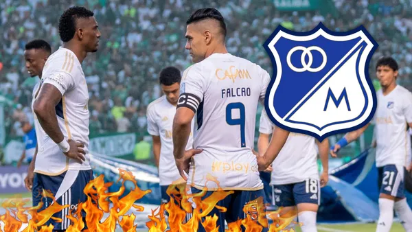 Radamel Falcao García y su regaño a un jugador de Millonarios Foto: MFC y Escudoteca