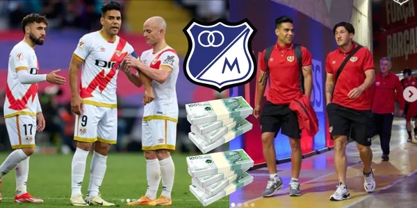 Radamel Falcao jugando con el Rayo Vallecano