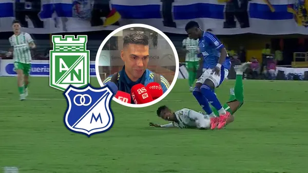 Radamel Falcao reaccionó tras el clásico en El Campín y dejó un mensaje que encendió la polémica por el arbitraje. Foto: Captura de Win y Escudoteca