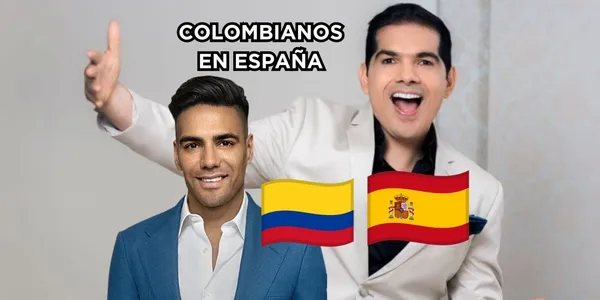 Radamel Falcao se reunió con Peter Manjarrés en España.