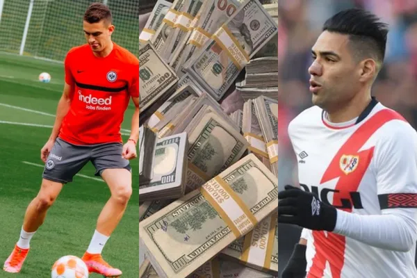 Radamel Falcao va en camino al retiro y nuevas promesas colombianas como Rafael Santos Borré se abren paso en Europa, su comparativa de sueldos es interesante porque no hay mucha diferencia.