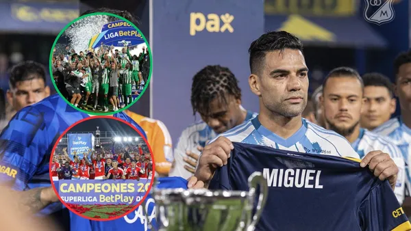 Radamel Falcao y su carencia de títulos con Millonarios - X @MillosFCoficial - @SantaFe - @NacionalOficial