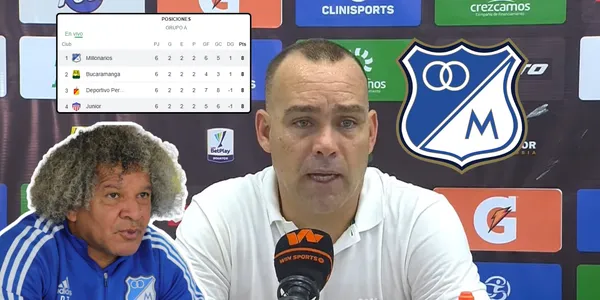 Rafael Dudamel en rueda de prensa del Atlético Bucaramanga