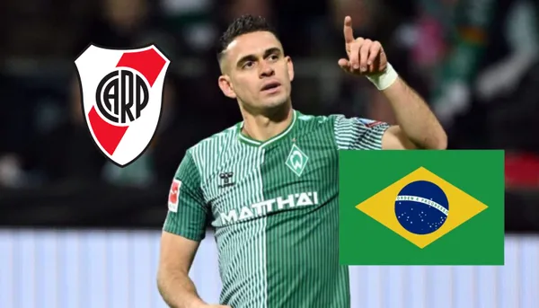 Rafael Santos Borré con la camiseta de Werder Bremen.