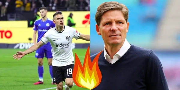 Rafael Santos Borré en el Eintracht Frankfurt le da una lección a su entrenador para mandar a callarlo.