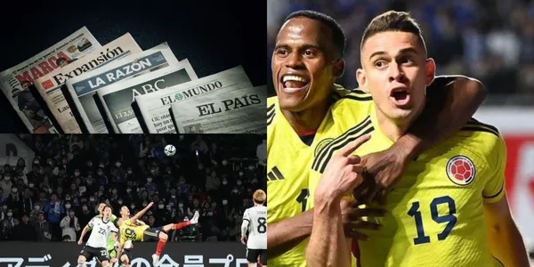 Rafael Santos Borré es elogiado en la prensa de España por el golazo que le hizo a la Selección Japón.