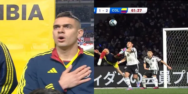 Rafael Santos Borré marcó de chilena contra la Selección Japón.