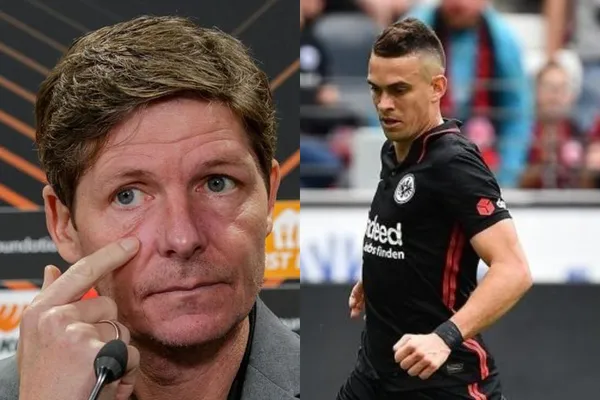 Rafael Santos Borré se querría ir del Eintracht Frankfurt y su entrenador en el último juego no le dio buenas noticias.