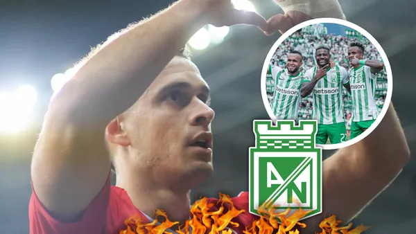 Rafael Santos Borré y su amenaza a Nacional Foto: SC Internacional, Nacionaloficial y Pexels