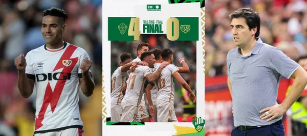 Rayo Vallecano fue humillado por Elche en la liga de España