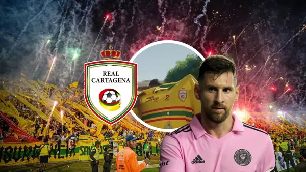 Real Cartagena y Lionel Messi Foto: Redes sociales de Real Cartagena, Captura de X y MLS