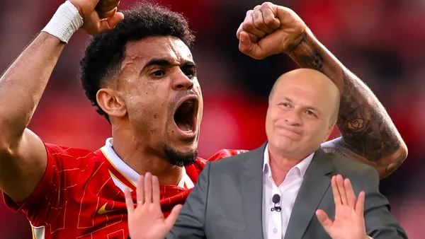 ¡Reconocimiento total! La reacción de Vélez al gol de Luis Díaz. Foto: Captura de Win Sports y LFC