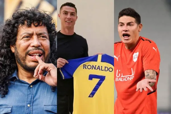 René Higuita le mandó un mensaje a Cristiano Ronaldo por su llegada a Arabia Saudita, no se recuerda algo parecido con James cuando estuvo en Qatar.