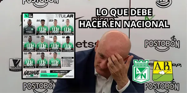 Repetto habló tras el empate contra el Bucaramanga. Foto captura de pantalla rueda de prensa DIMAYOR en YouTube.