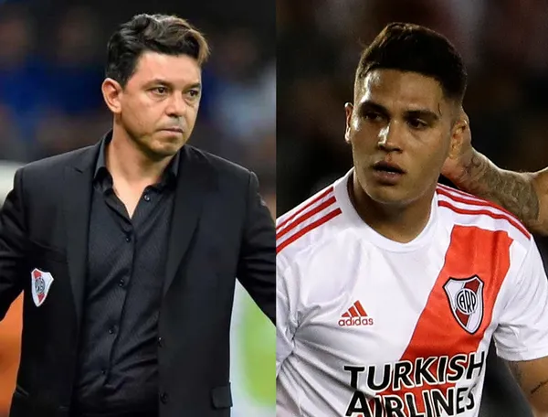 Revelaron el mensaje de Marcelo Gallardo que confirma que el entrenador no quiere a Juan Fernando Quintero en River Plate.