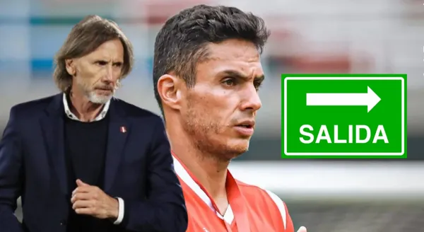 Ricardo Gareca, al lado Lucas González.