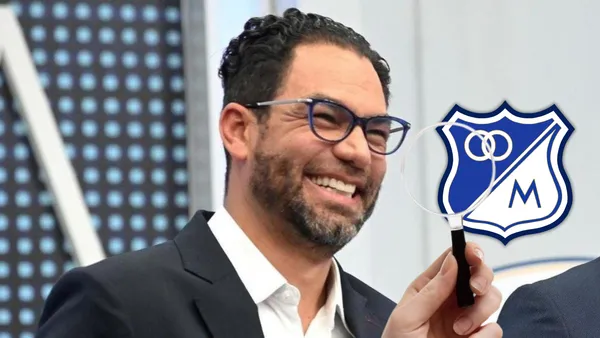Ricardo "Gato" Pérez, director deportivo de Millonarios Foto: Captura de Win Sports, Pexels y Escudoteca