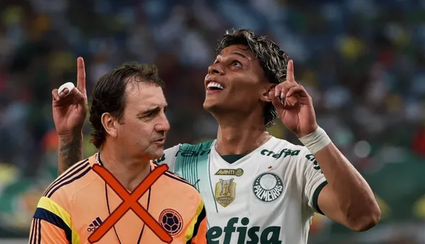 Richard Ríos con la camiseta de Palmeiras. FOTO: El Espectador
