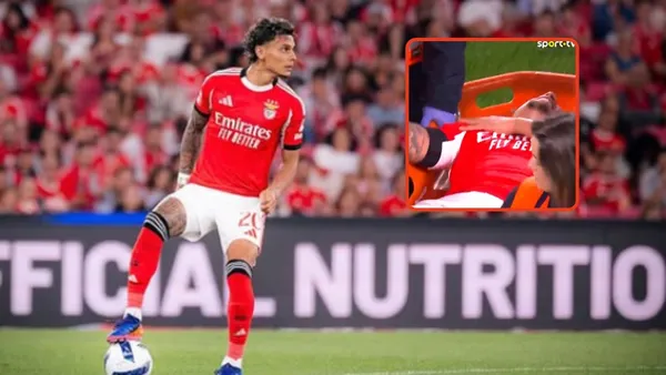 Richard Ríos salió lesionado en el partido del Benfica - Instagram @richardrios.m