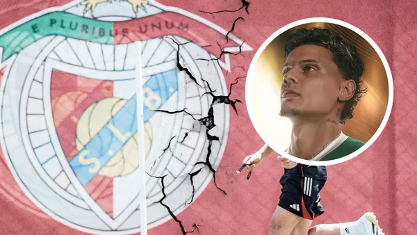 Richard Ríos y el maleficio que buscará romper con su nuevo club, algo que no se ve para nada facil Foto: SE Palmeiras y SL Benfica