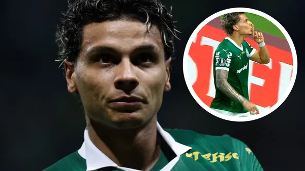 Richard Ríos y el ojo de la polémica tras su gol con Palmeiras Foto: Palmeiras y Captura de X