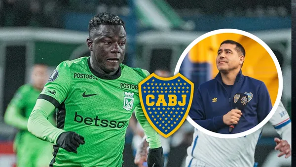 Riquelme va por Marino Hinestroza y ya mueve fichas para llevarlo a Boca Juniors Foto: Nacionaloficial, escudoteca y CABJ