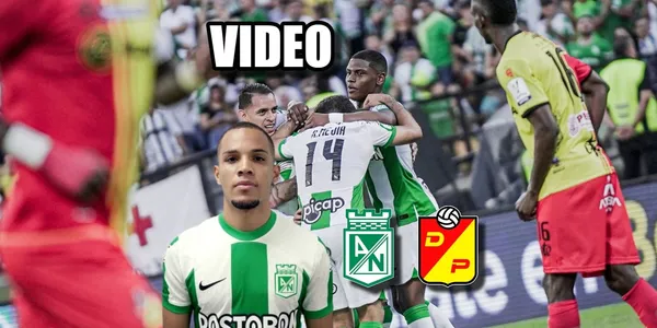 Robert Mejía destacado en el partido de Atlético Nacional contra Deportivo Pereira.
