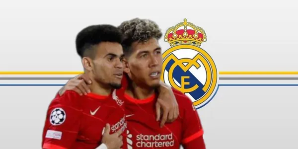 Roberto Firmino con el Real Madrid le da noticias a Luis Díaz.
