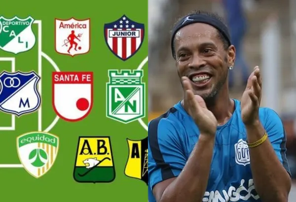 Ronaldinho admira y respeta a 4 equipos del fútbol colombiano.