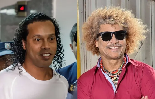 Ronaldinho no oculta su admiración y respeto por Carlos Valderrama, pero ambos son rivales en un negocio en Colombia.