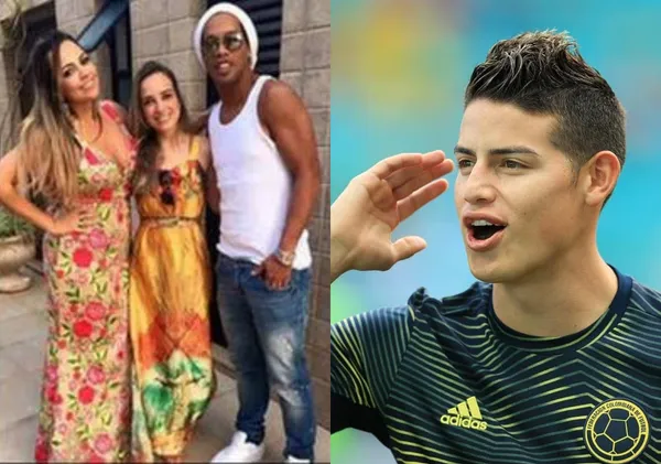 Ronaldinho no se complica en temas del corazón y por eso tiene dos esposas, James Rodríguez en cambio tiene un panorama distinto.