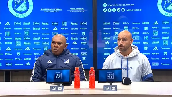 Rueda de prensa Millonarios - Captura de pantalla Win Sports