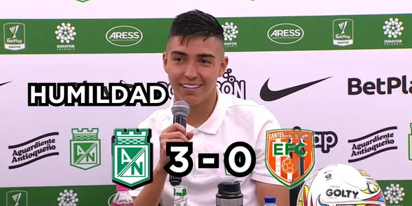 Samuel Velásquez habló en la rueda de prensa de Atlético Nacional tras la goleada al Envigado FC.
