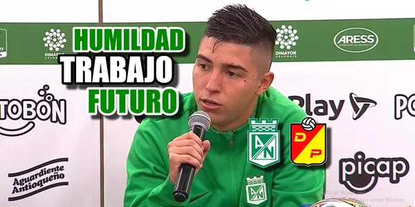 Samuel Velásquez Uribe destacado en Atlético Nacional contra Deportivo Pereira.