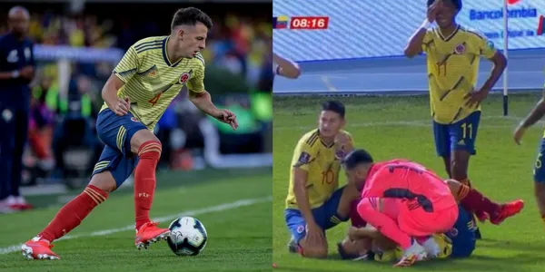 Santiago Arias tuvo que dejar el campo por lesión y ahora su para será larga