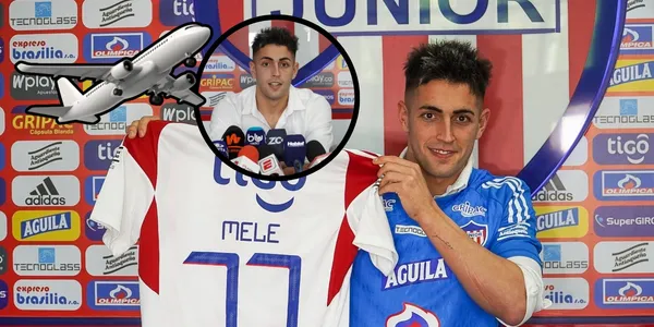 Santiago Mele con la camiseta del Junior FC