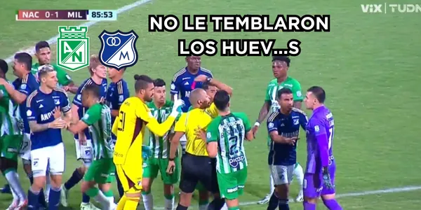 Santiago Rojas no se dejó ningunear por Álvaro Montero. Foto captura de pantalla de Win Sports.