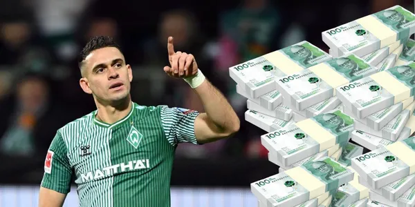 Santos Borré saldría de Alemania. Foto de Borré tomada de ESPN y pesos de 123RF.