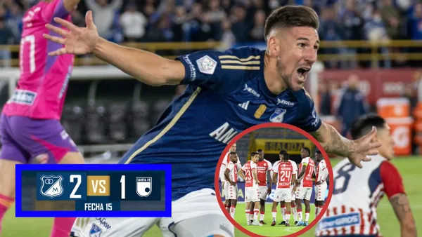 Se quitó sal en Millonarios y lo que hizo Giordana tras anotar golazo a Santa Fe