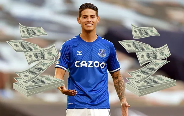 Se revela el verdadero sueldo de James Rodríguez en Everton y nadie puede creer lo que gana James Rodríguez por día