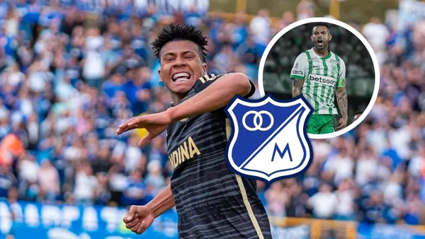Se sigue calentando el superclásico y mira lo que hizo este jugador de Millonarios Foto: MFC, Nacionaloficial y Escudoteca