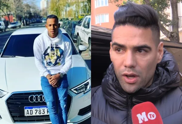 Sebastián Villa en Argentina ha mostrado su costoso auto, caso contrario a Falcao en España.