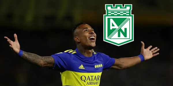 Sebastián Villa celebrando un gol con Boca Juniors