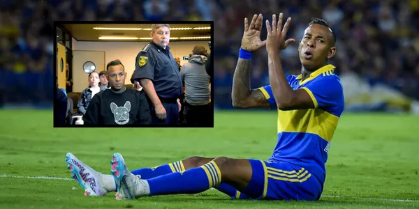 Sebastián Villa jugando con Boca Juniors