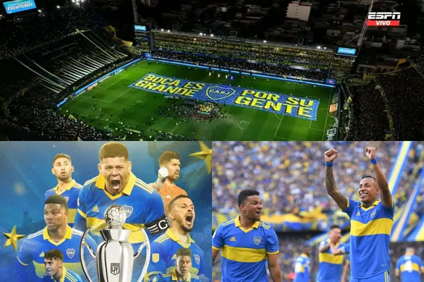 Sebastian Villa mostró una emotiva imagen al salir campeón con Boca Juniors en Argentina.