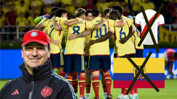 Selección Colombia reunida en la cancha