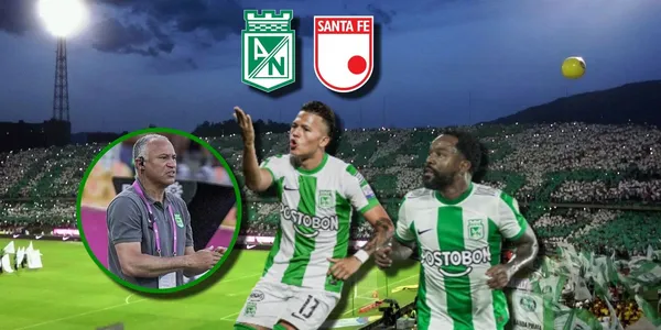 Tatay Torres destacado en el partido de Atlético Nacional contra Santa Fe.