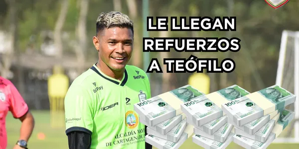 Téofilo con buen sueldo en la Primera B. Foto tomadas de Twitter @RealCartagena, pesos de 123RF.