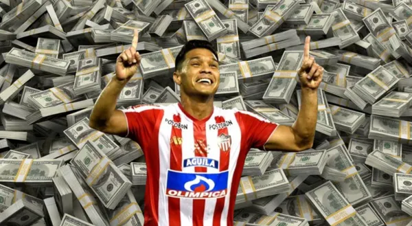 Teófilo Gutiérrez con la camiseta de Junior.