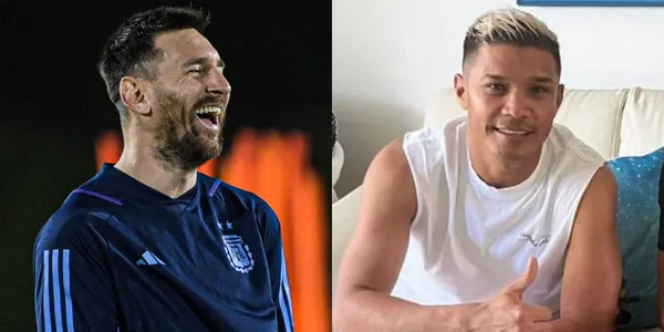 Teófilo Gutiérrez recibió un regalo en Colombia al estilo de Lionel Messi.